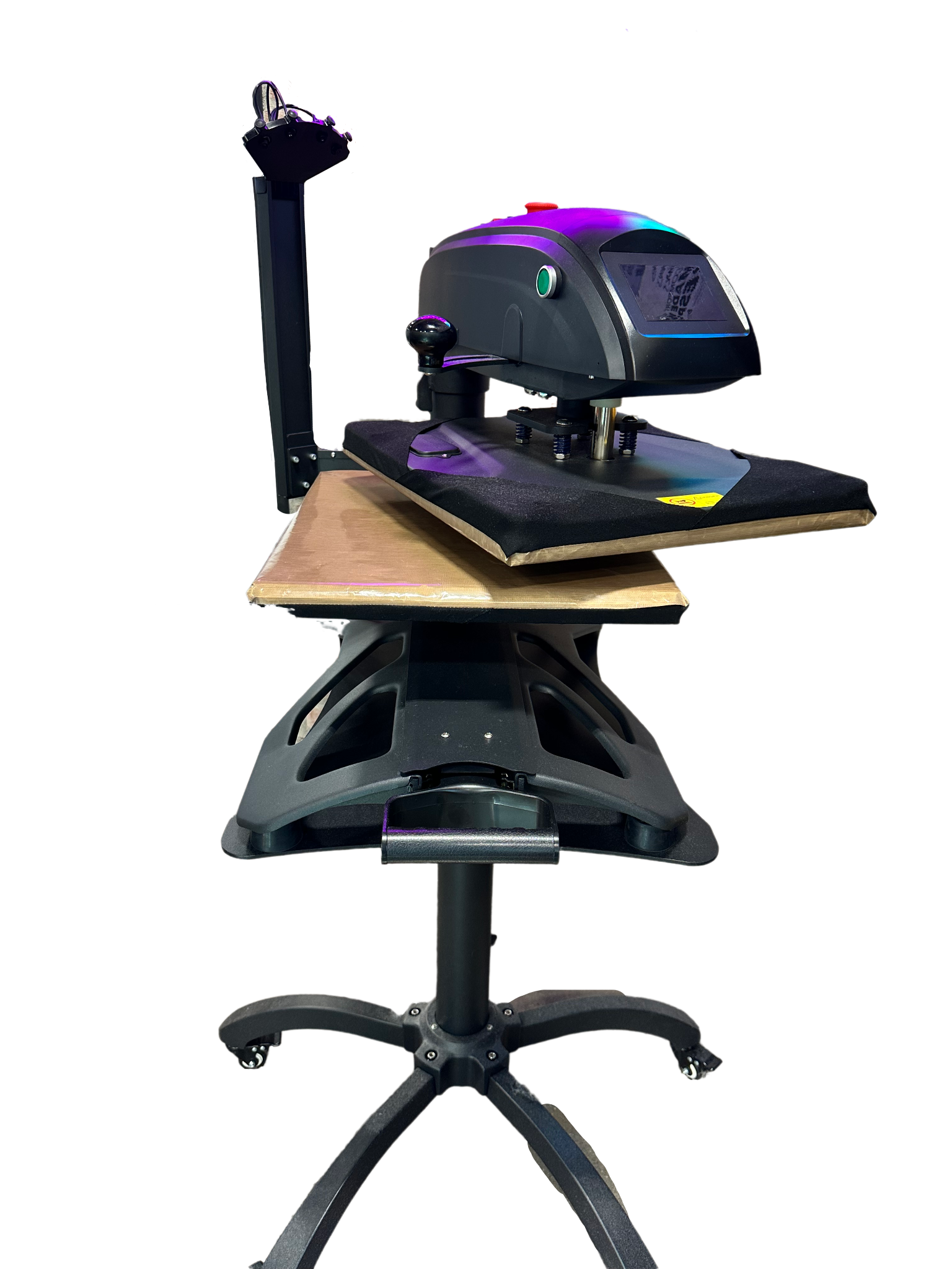Alien Press heat press in black and gunmetal finish