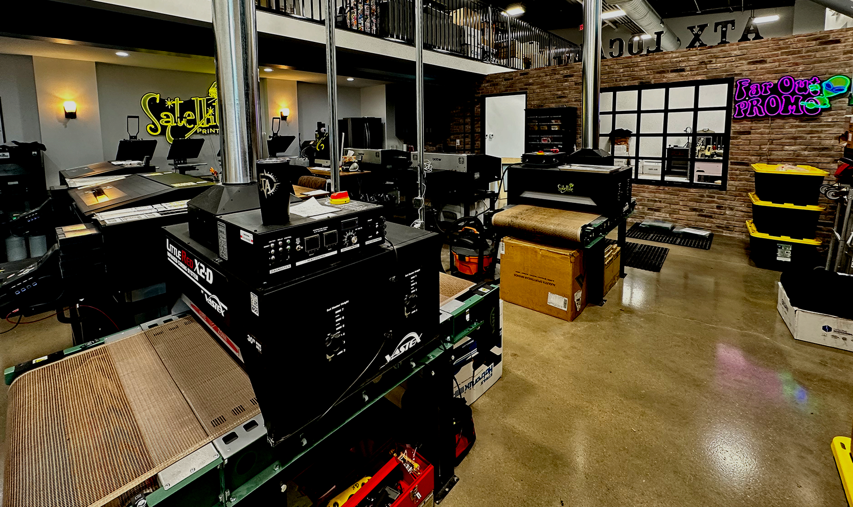 Satellite PrintLab production shop floor where Alien Press was developed and tested